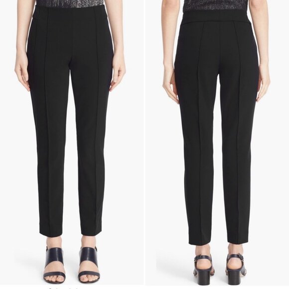 Lafayette 148 New York Gramercy Black Pants Trousers Sz 16P Acclaimed Stretch - Picture 1 of 9
